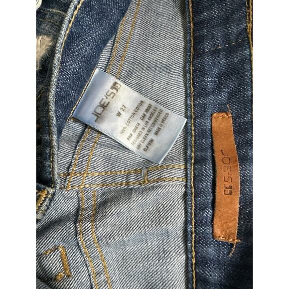 Joe’s Jeans Raw Edge Hem Frayed Distressed Denim Blue Jean Shorts Sz 27 - Picture 7 of 7